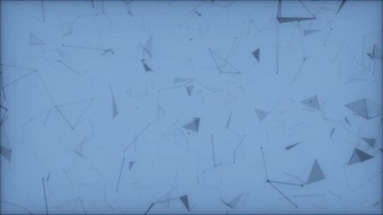 Poster - pieces of black structure scatter in space.3d rendered abstract plexus shapes. connection and web co