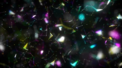 Poster - Festive neon digital background.Data Stream Blockchain Network. Futuristic background. Seamless loop.