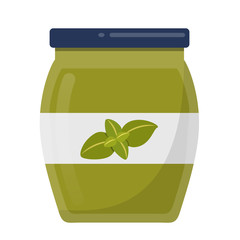 Wall Mural - Pesto Flat Design isoliert auf weißem Hintergrund