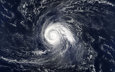 Wall Mural - tropical hurricane over the ocean.elements of this image are furnished by nasa..