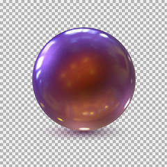 Glass ball .Glass sphere. Bubble. Vector illustration