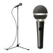 Realistic Detailed 3d Microphone with Stand. Vector