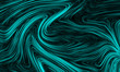 Neon cyan abstract background with liquify flow