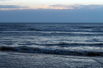 Blue evening on Baltic sea.