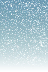 Wall Mural -  Winter background with falling snow and space for text,