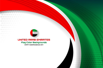 United Arab Emirates Banner Background Concept for Independence, national day and other events, flag color design