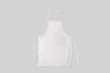 White apron Mock-up isolated on soft gray background.clean apron.