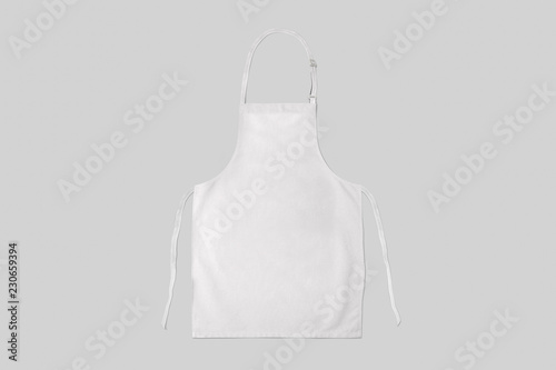 Fotomural White apron Mock-up isolated on soft gray background.clean apron.