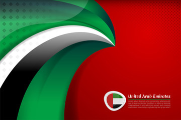 Wall Mural - United Arab Emirates Banner Background Concept for Independence, national days and events, flag color design