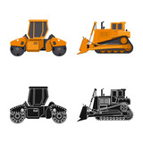 Fototapeta  - Vector illustration of build and construction icon. Set of build and machinery stock vector illustration.