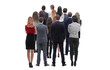 © ASDF - Back view group of business people. Rear view. Isolated over white background.