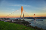 Yavuz Sultan Selim Bridge in Istanbul at sunset