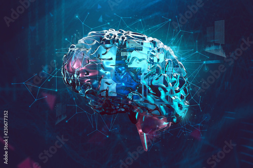 Künstliche Intelligenz Konzept Poster Mural XXL