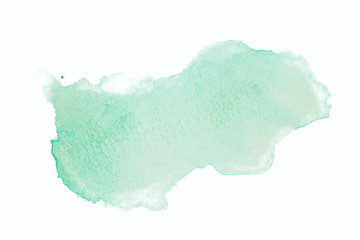 Canvas Print - green watercolor texture spot