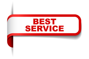 red vector banner best service