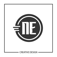 Initial Letter NE Logo Template Design