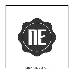 Initial Letter NE Logo Template Design