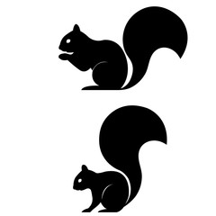 Squirrel icon, logo on white background