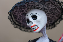 Decorated Catrina Doll For Dia De Los Muertos, Day Of The Dead