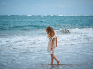 young girl on the beach