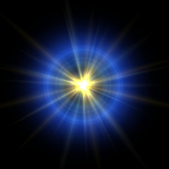 Wall Mural - Spotlight Gleam - Splendor with Beams and Halo - Abstract Glow Background 
