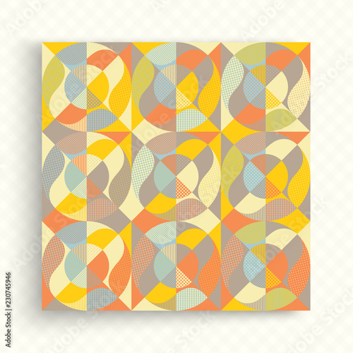 Foto-Lamellenvorhang - Cover design template. Abstract colorful geometric design. Vector illustration. Can be used for advertising, marketing, presentation. (von Login)
