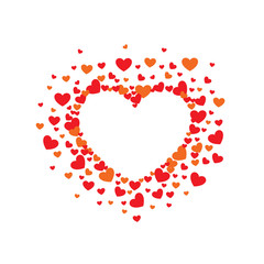 Wall Mural - heart sign for valentine day. vector illustration