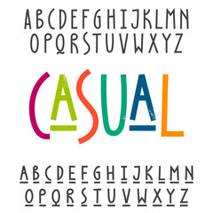 Poster - Two modern alphabets. Uppercase and underlined lowercase letters for trendy design.