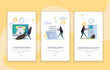 Poster - Cyber Security Flat Banners