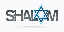 Shalom Text Design Shalom Is A Hebrew Word Meaning Peace, Hello And Goodbye Graphic Vector