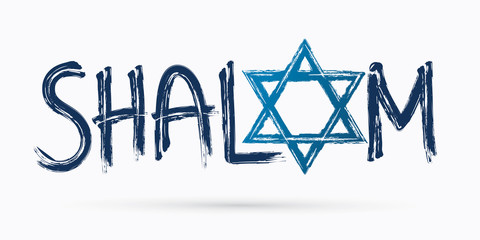 Shalom text design Shalom is a Hebrew word meaning peace, hello and goodbye graphic vector