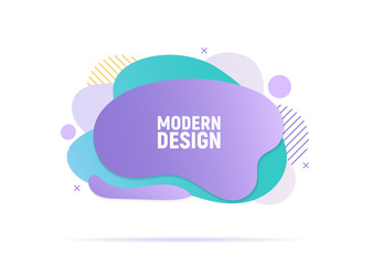 trendy dynamic fluid elements. modern liquid geometric shapes. abstract gradient shapes. vector illu