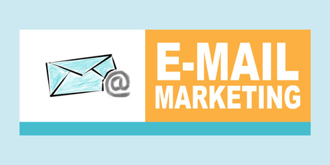 Wall Mural - E-MAIL MARKETING concept. Illustration with different colored squares