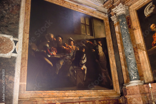 Caravaggio Famous Painting By The Italian Painter In The Church