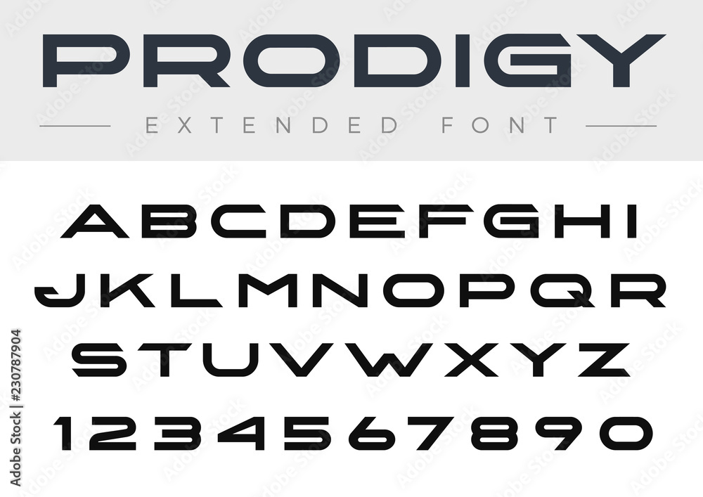 Modern Design vector linear Font Title Header Lettering Logo Stock ...