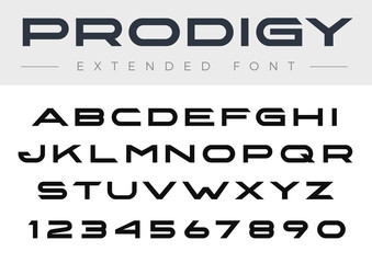 Poster - modern design vector linear font title header lettering logo
