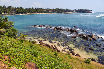 Sticker - beach in the tourist town of Mirissa in Sri Lanka
