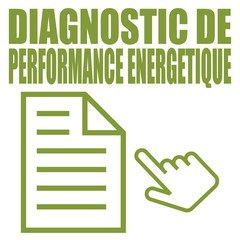 Wall Mural - Logo diagnostic de performance énergétique.