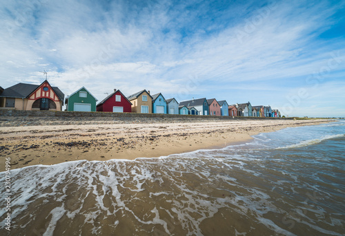 Plage De Ravenoville Et Ses Maisons Colorees Manche Normandie