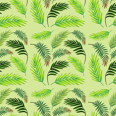  Green leaf seamless pattern