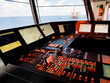 wheelhouse of a modern offshore ship with dynamic positioning systems