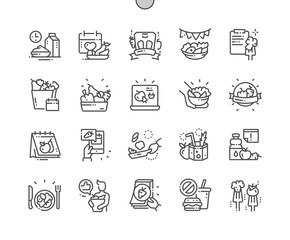 Poster - International Unloading Day Well-crafted Pixel Perfect Vector Thin Line Icons 30 2x Grid for Web Graphics and Apps. Simple Minimal Pictogram