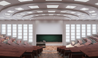 inside an auditorium 3d rendering