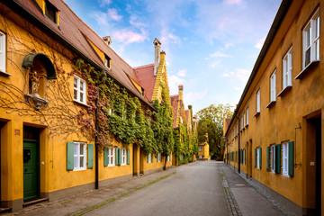 Canvas Print - Augsburg: Fuggerei - the world oldest social housing. Bavaria, Germany