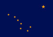 Vector flag of Alaska state. United States of America