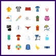 25 body icon. Vector illustration body set. swimsuit and pipette icons for body works