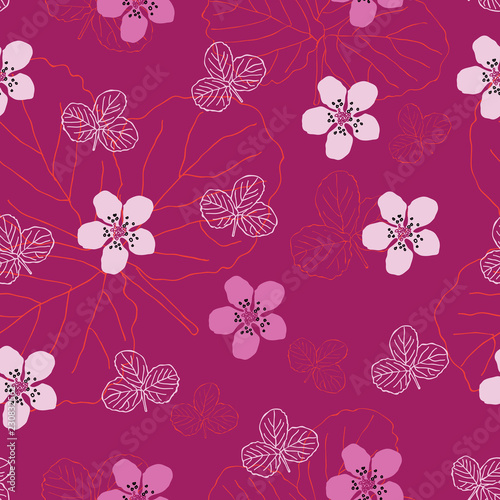 Fotografija Dewberry Flowers-Flowers in Bloom,Seamless Repeat Pattern