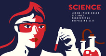 Science Woman With Analysis Tests