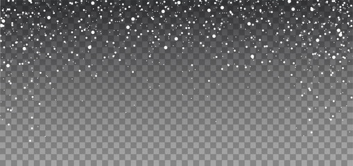 Wall Mural - Snow background and snowflakes. Falling snow effect. Overlay. Vector