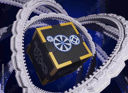 Fotografía electronic security concept. Data security. 3d, render,